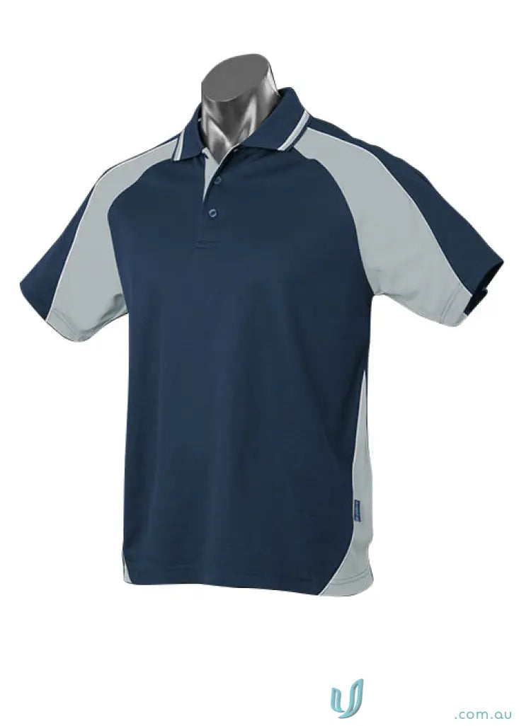 Two-tone Panorama Polo on mannequin, perfect for uniforms and workwear styles