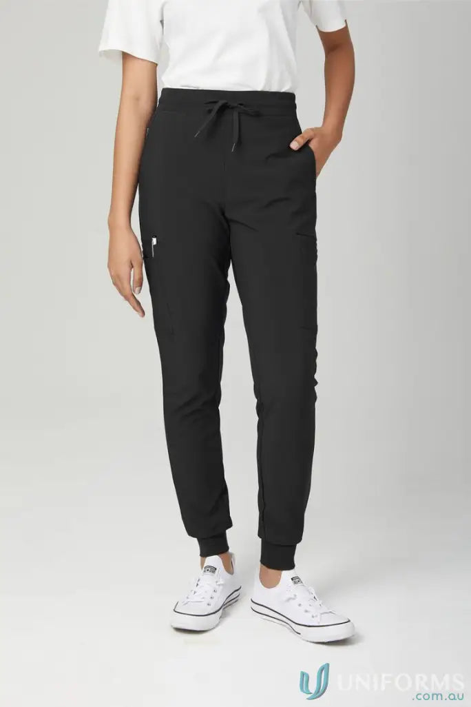 Black drawstring jogger pants from City Collection pocket with recycled polyester for all-day comfort