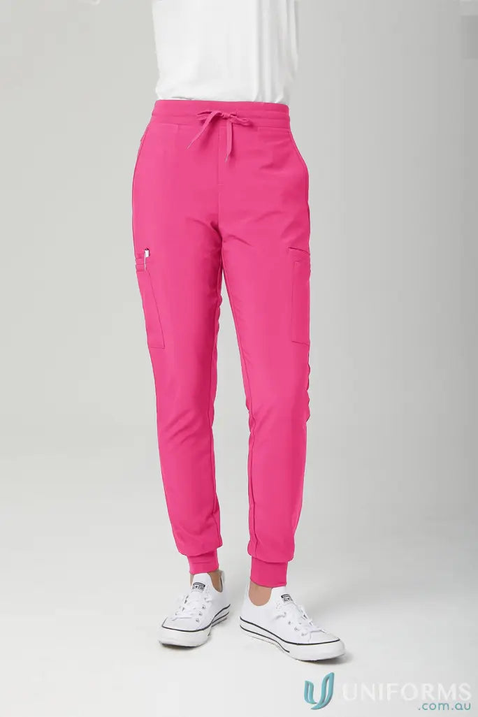 Hot pink city collection pocket jogger pants with recycled polyester all-day comfort and 4-way stretch