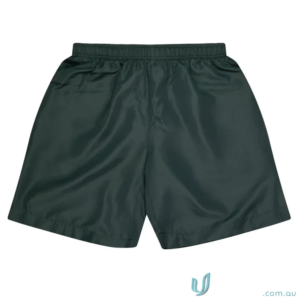 Dark green polyester pongee shorts for uniforms or workwear, Pongee-shorts product image