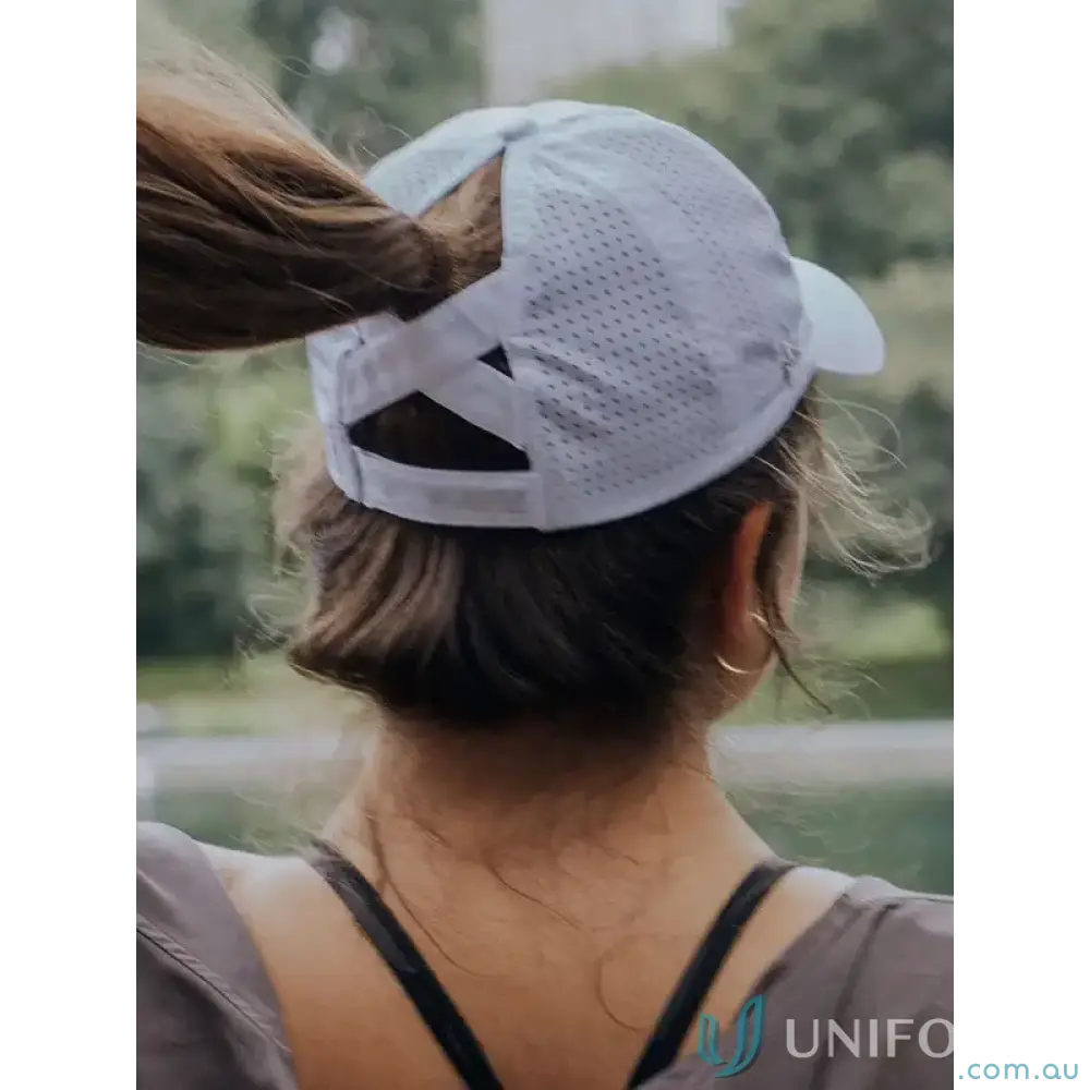 Ponytail Active Cap with unique ponytail opening and inbuilt cotton sweatband