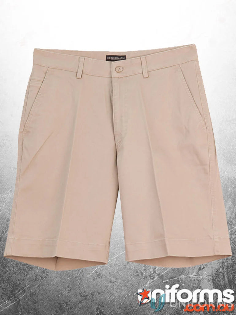 Khaki-colored pool mens chino shorts perfect for summer casual look