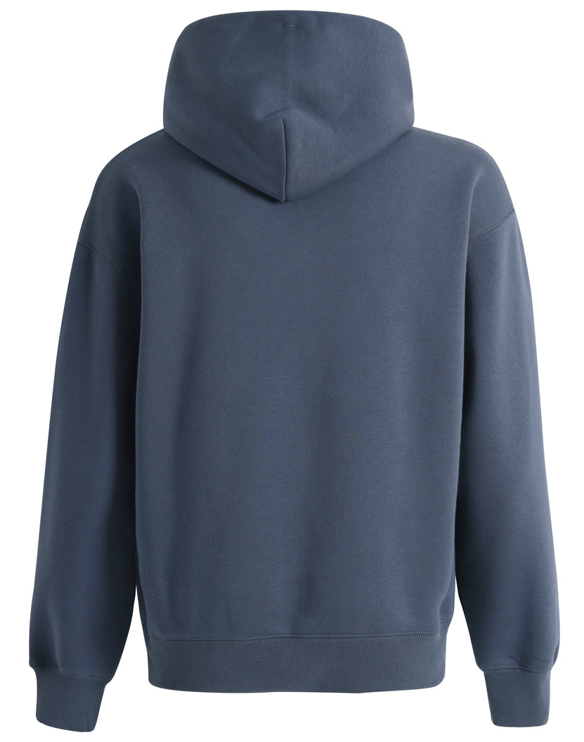 Navy blue premium oversized slate hoodie with relaxed fit and ribbed cuffs perfect for work uniforms and workwear