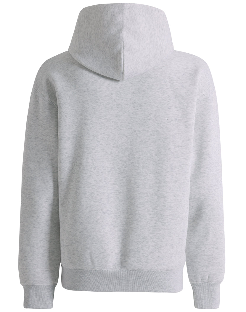 Premium oversized white marle hoodie in heather gray with soft textured fabric and ribbed cuffs perfect for workwear uniforms