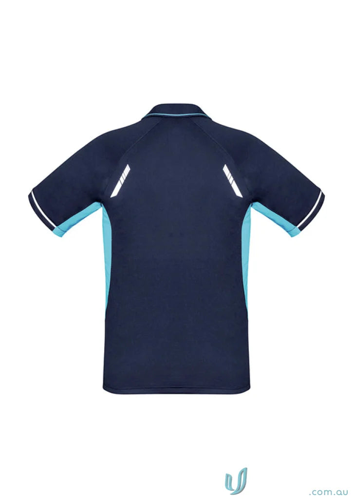 Men’s Renegade Polo from Biz Collection in Navy and Light Blue with UPF rating