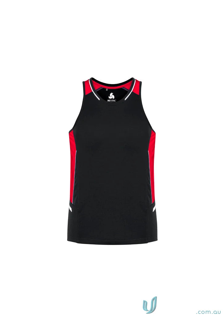 Black and red athletic tank top Renegade Singlet SG702M Biz Cool Micro for active wear