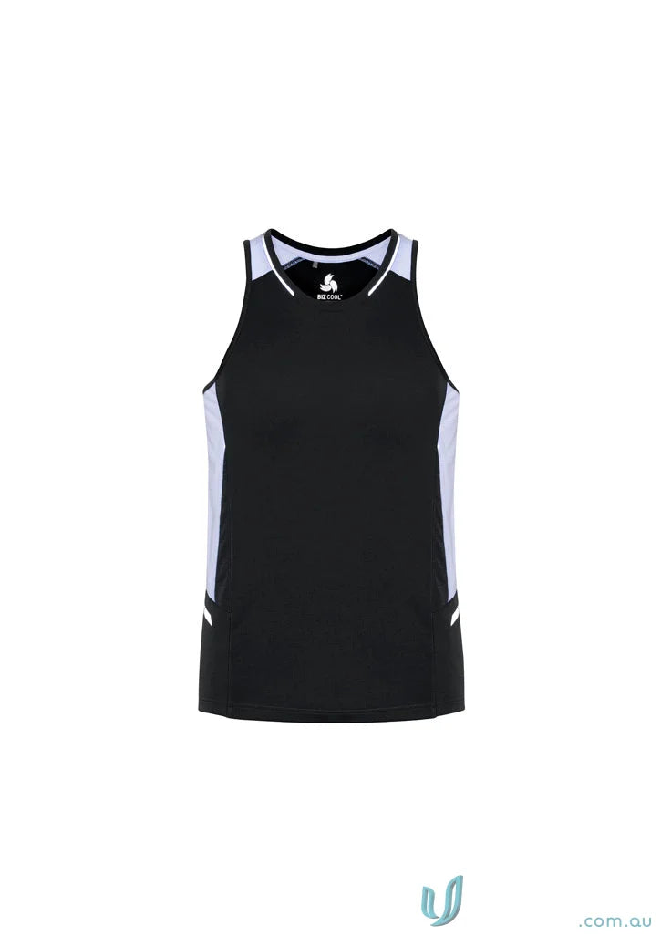 Black and white athletic tank top Renegade Singlet SG702M Biz Cool Micro for sports