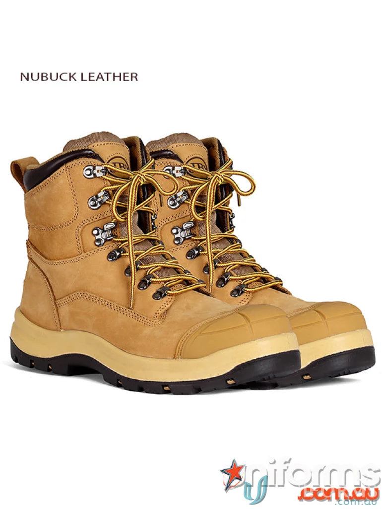 Nubuck leather Roadtrain Lace Up Safety Boot with resistant sole for tough uniforms