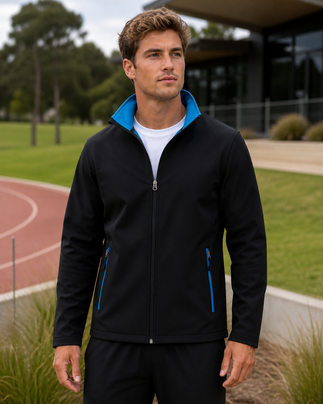 Rosewall SoftShell Jacket on Australian male model