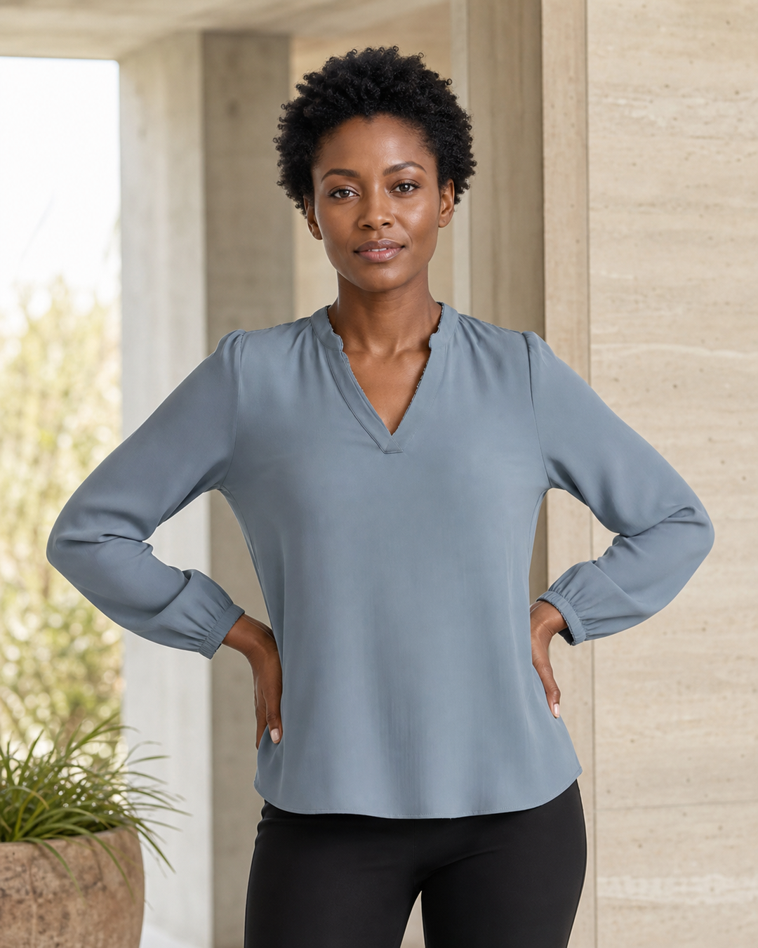 Ruche Blouse on Australian professional