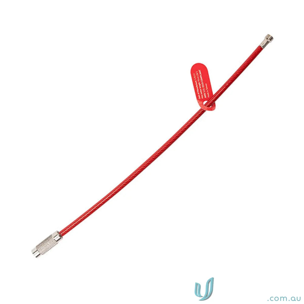 Red cable security seal on gripps® screwlock cable for extra safety