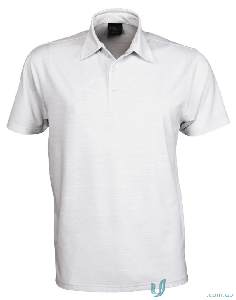 1058-PT 1058 Premium SilverTech Polo in White/Silver