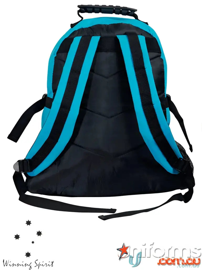 Vibrant teal and black Smartpack Backpack with padded straps for personal style and comfort