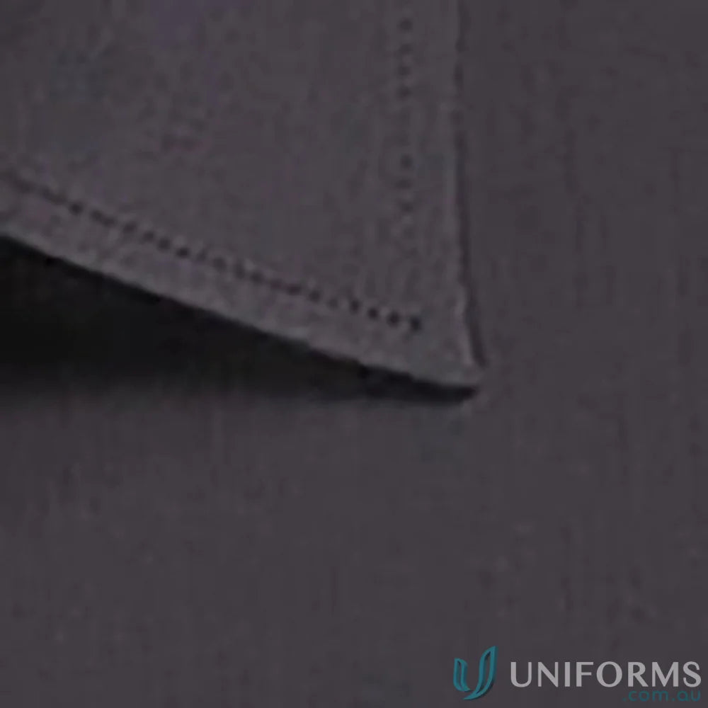 Dark gray fabric with stitched edges on Smith End SS Shirt women’s short sleeve easy iron