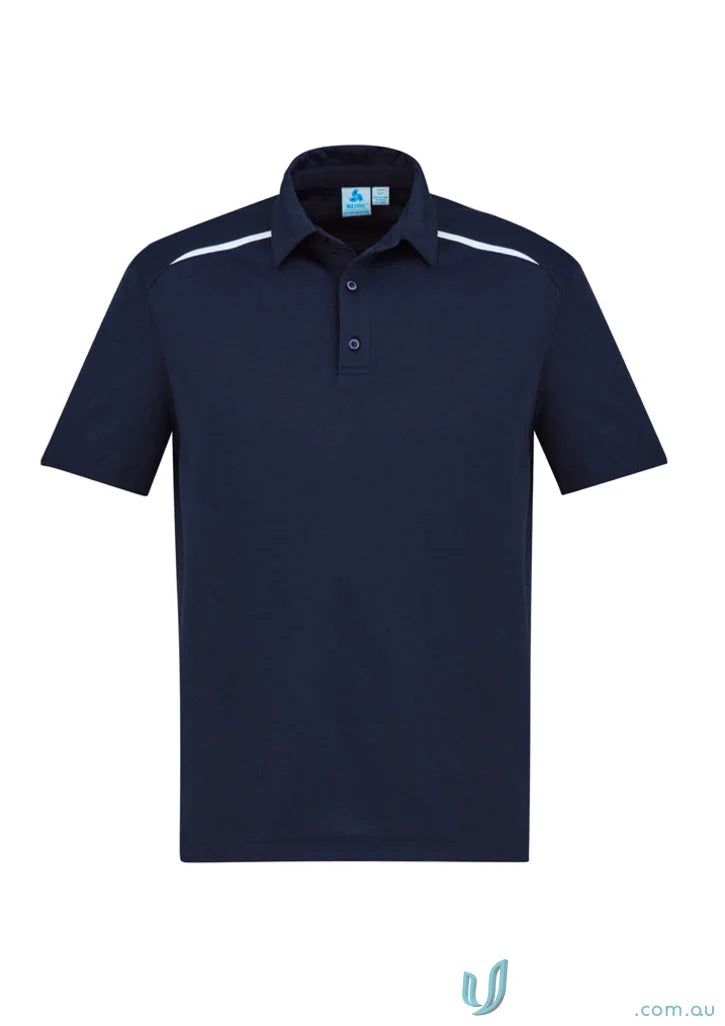 Navy blue Sonar Polo with white shoulder stripes from the collection Sonar Polo for reliable uniforms