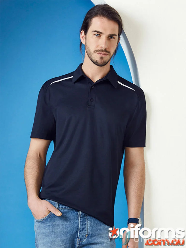 Sonar Polo navy shirt with white shoulder stripes from Collection Sonar Polo for reliable uniforms