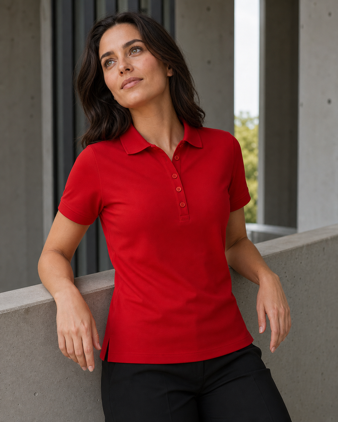 Sorona Ladies SS Polos on 28-year-old Australian model