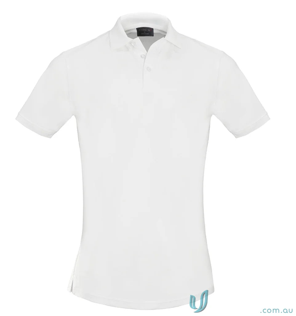 Stencil 1066 Sorona SS Polo in white