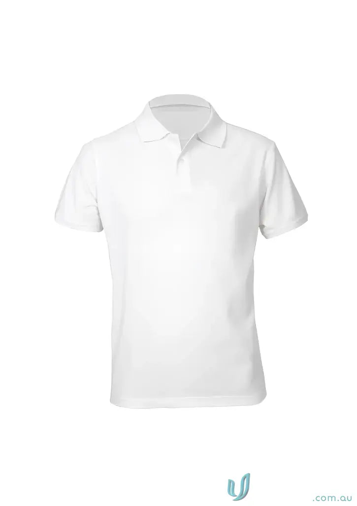 Mens neon short White Polo Shirt from Sorrento Polo Biz Collection Mens short sleeve polo