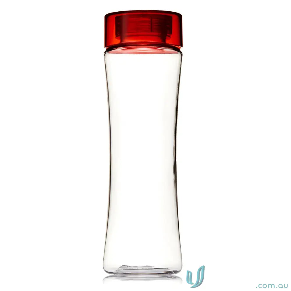 Clear plastic Sparta 500ml Tritan water bottle with red lid for durable hydration