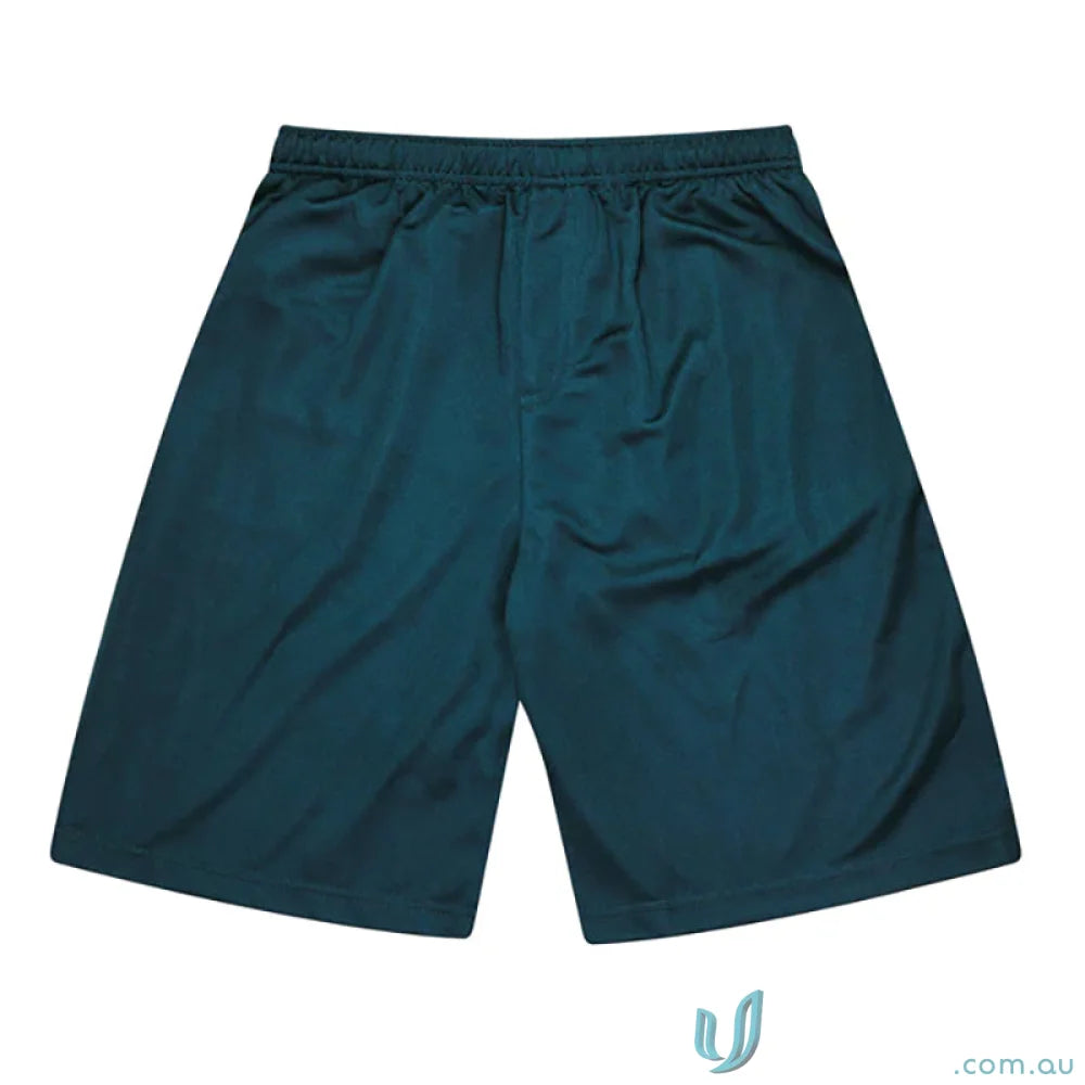 Dark teal athletic sports shorts perfect for workout and casual wear