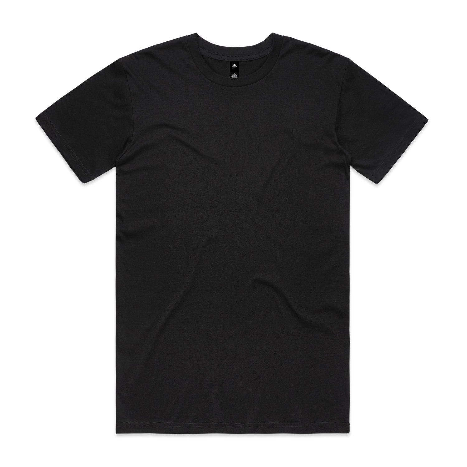 Black short-sleeved crew neck planett staple tee made of soft cotton perfect for workwear and uniforms