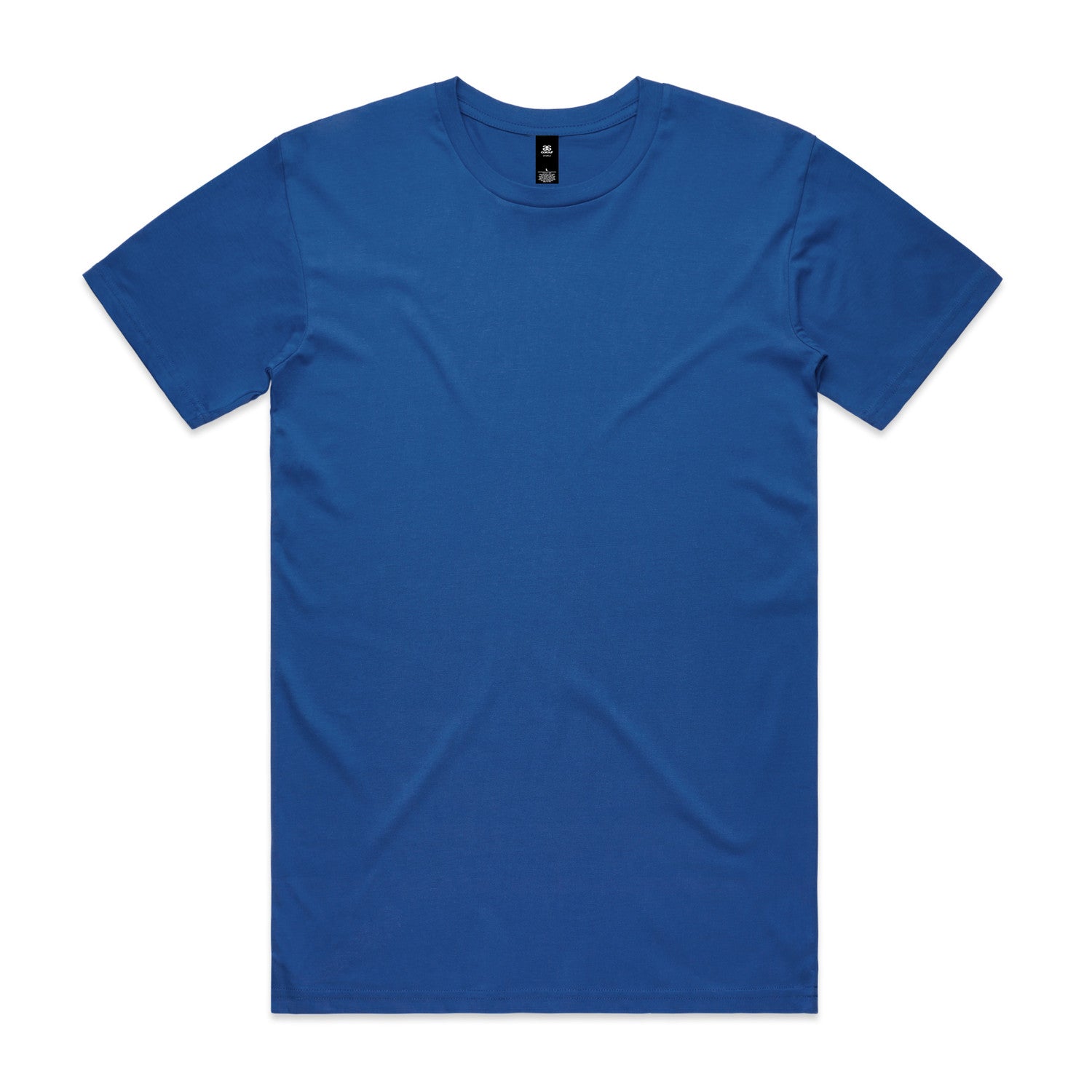 Solid royal blue short-sleeved crew neck planett staple tee perfect for comfortable work uniforms and casual workwear