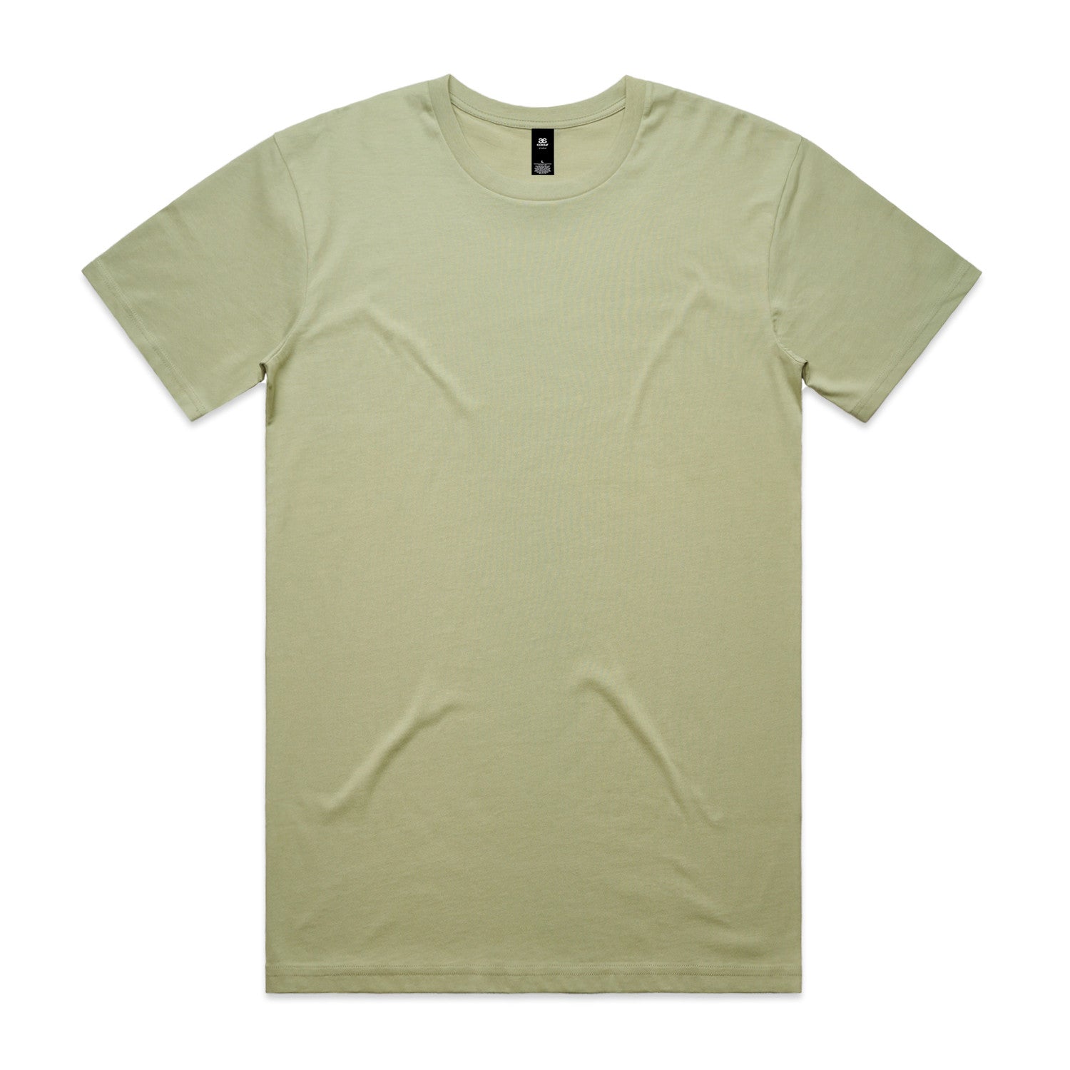 Minimalist olive green cotton planett staple tee with classic crew neck and short sleeves for workwear uniforms