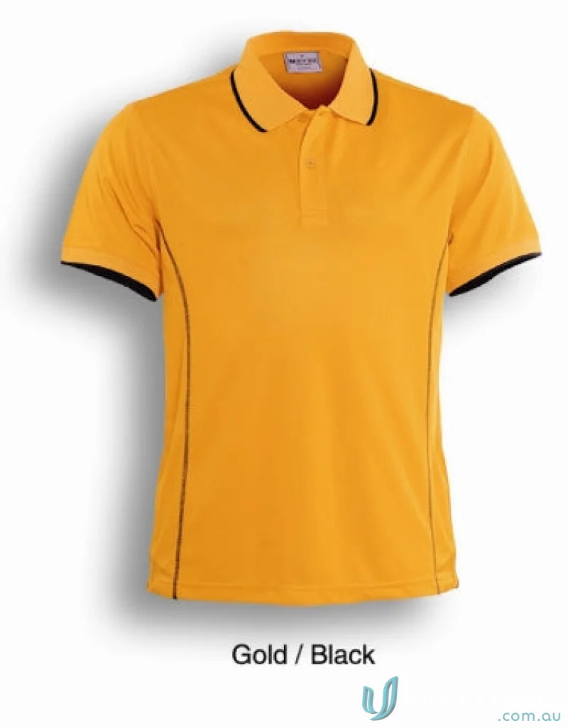 Bocini CP0910 Stitch Polo in Gold/Black