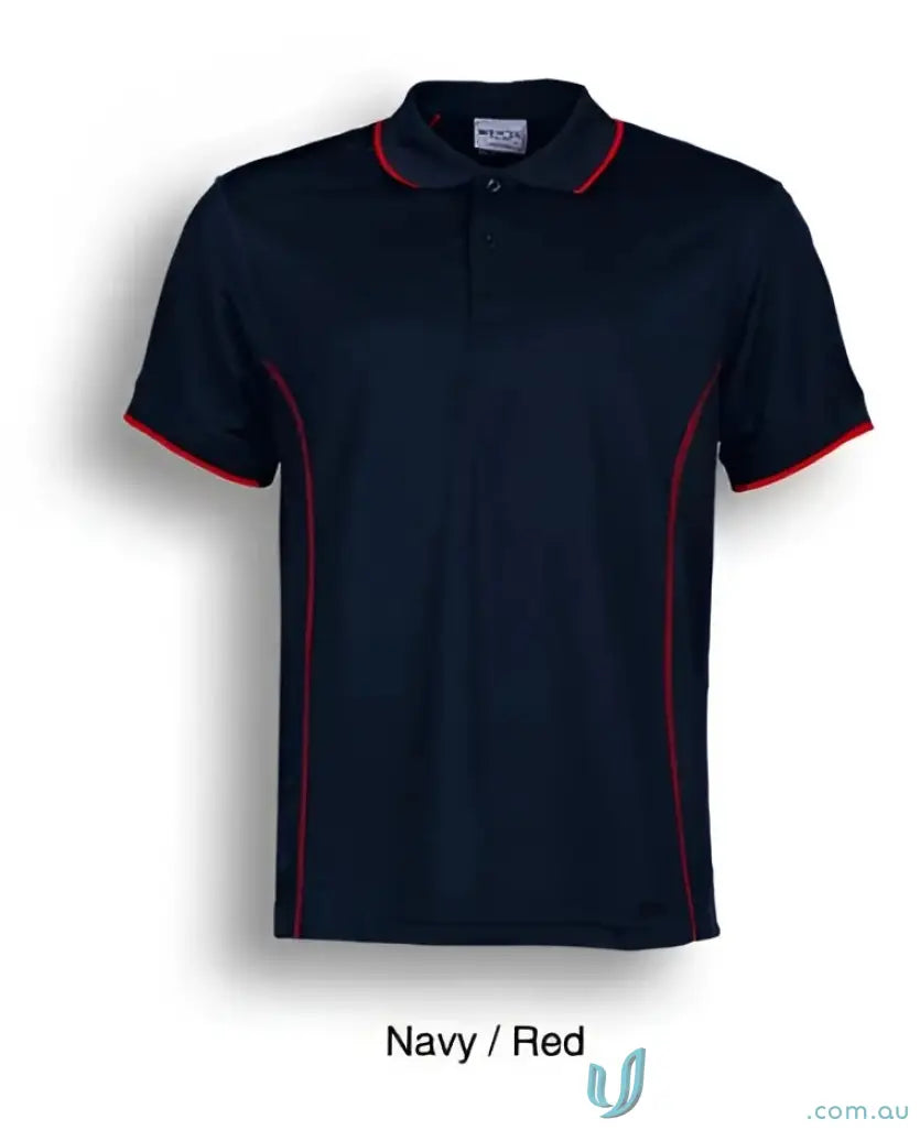 Bocini CP0910 Stitch Polo - Large Sizes in Navy/Red