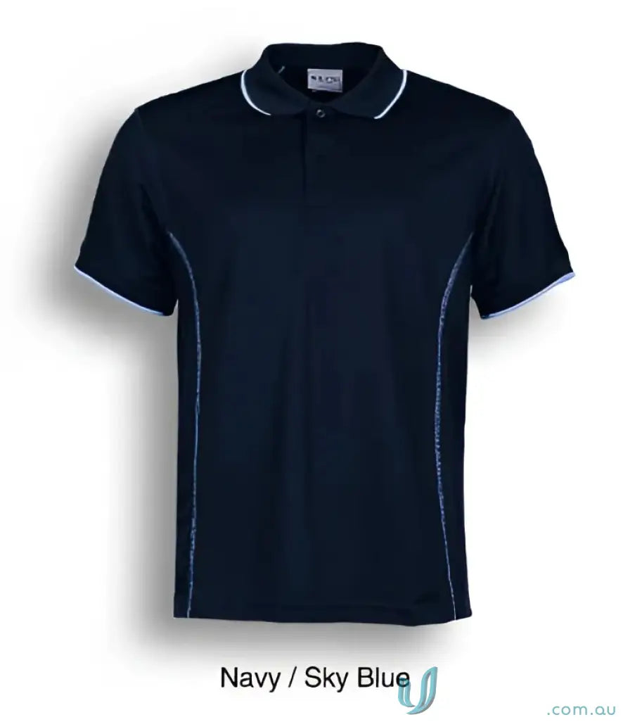 Bocini CP0910 Stitch Polo - Large Sizes in Navy/Sky