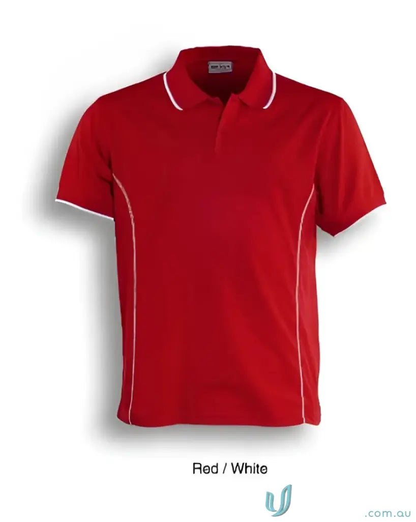 Bocini CP0910 Stitch Polo - Large Sizes in Red/White
