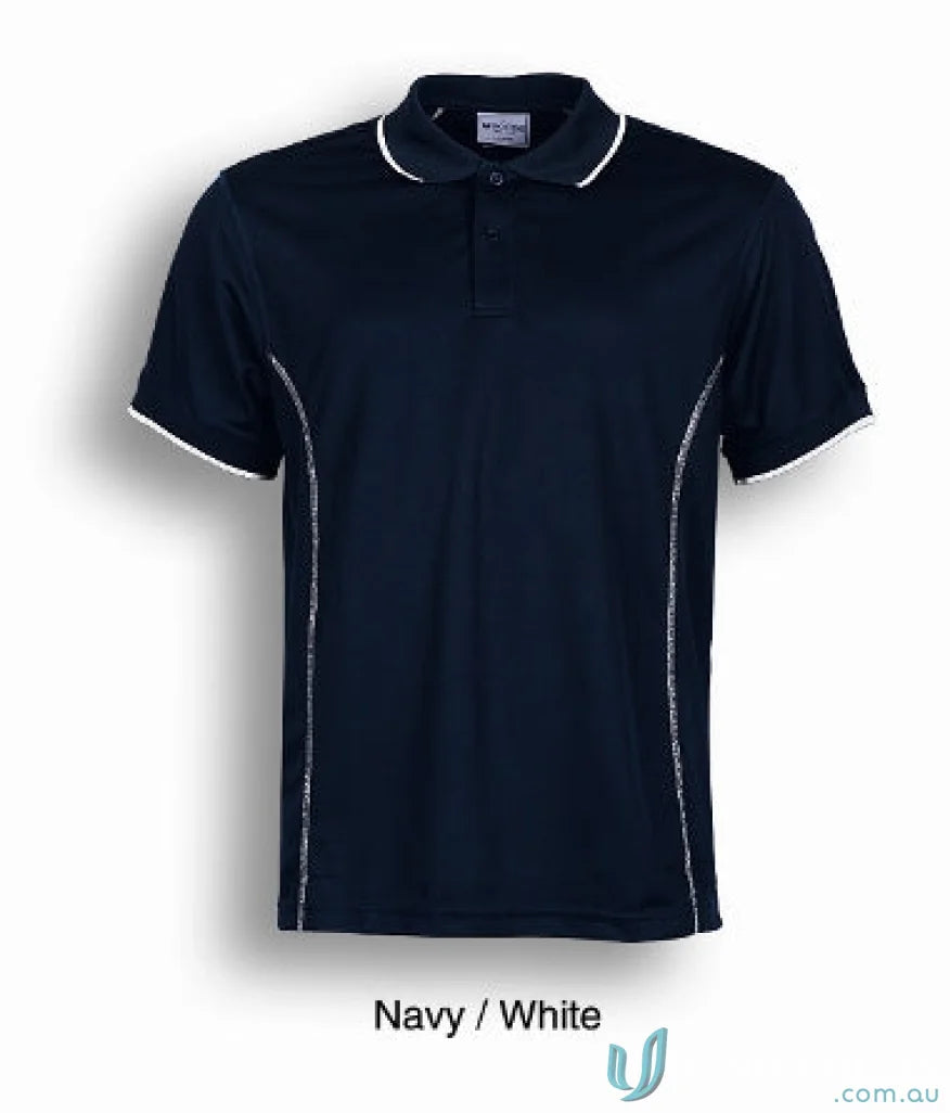 Bocini CP0910 Stitch Polo in Navy/White