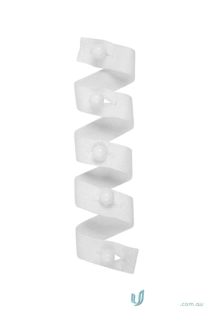 Translucent plastic spiral cable wrap with workcraft stud buttons for healthcare and hospitality gear