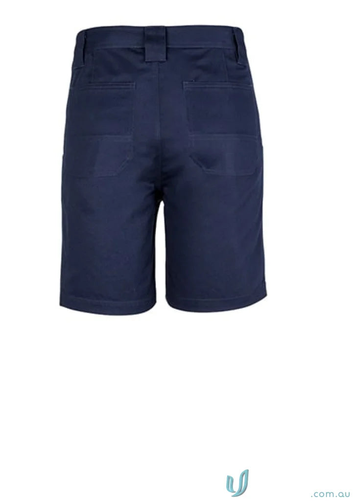 Navy blue Syzmik mens plain utility shorts perfect for casual wear