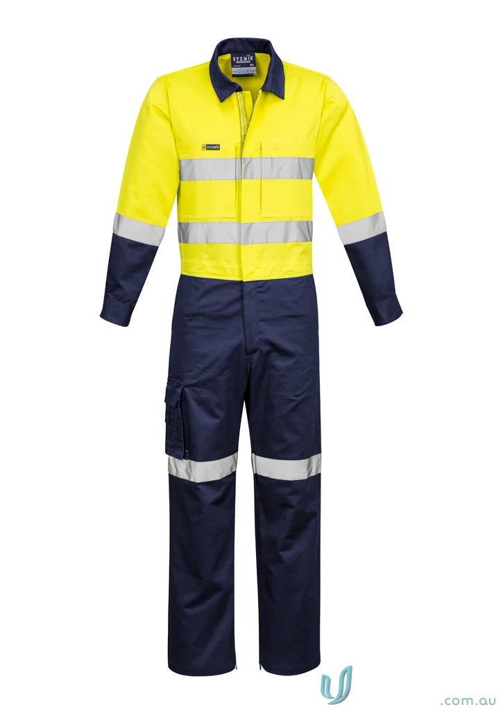 Syzmic Mens Rugged HiVis Cooling Taped Overalls with Two-tone design and reflective stripes