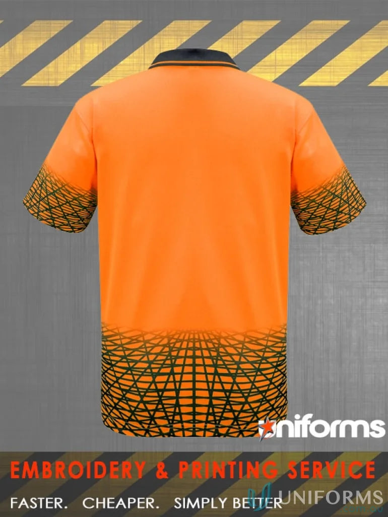 Orange short sleeve polo shirt from Syzmik Mens Syzmik Mens Sleeve Polo ZH300 for work