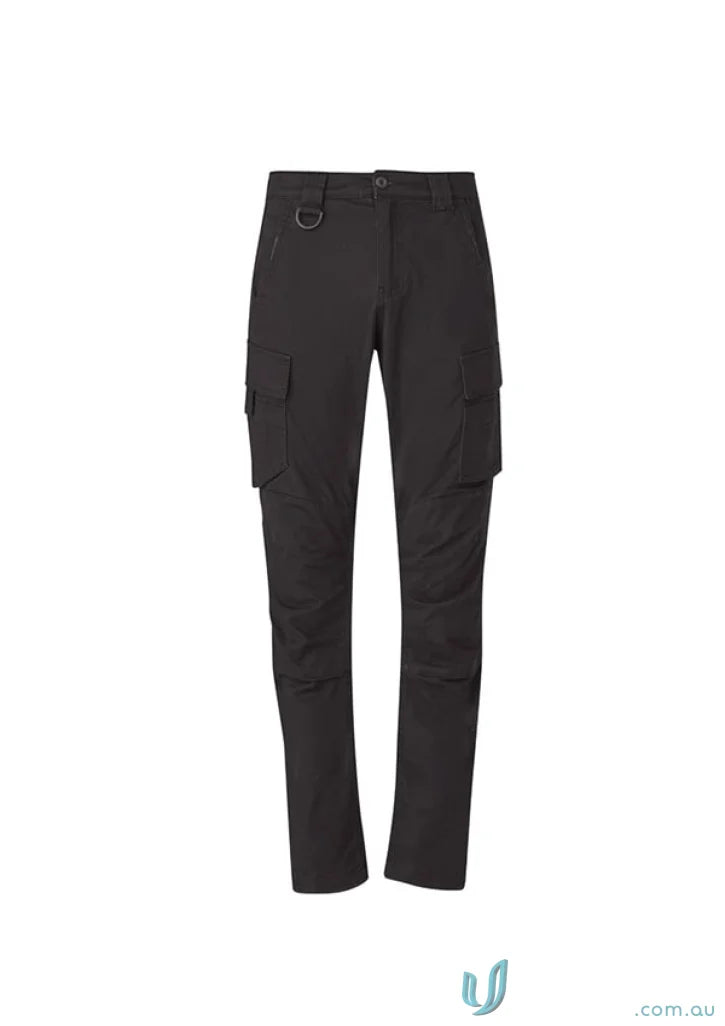 Black Syzmik Streetworx men’s curved cargo pants for streetwear style