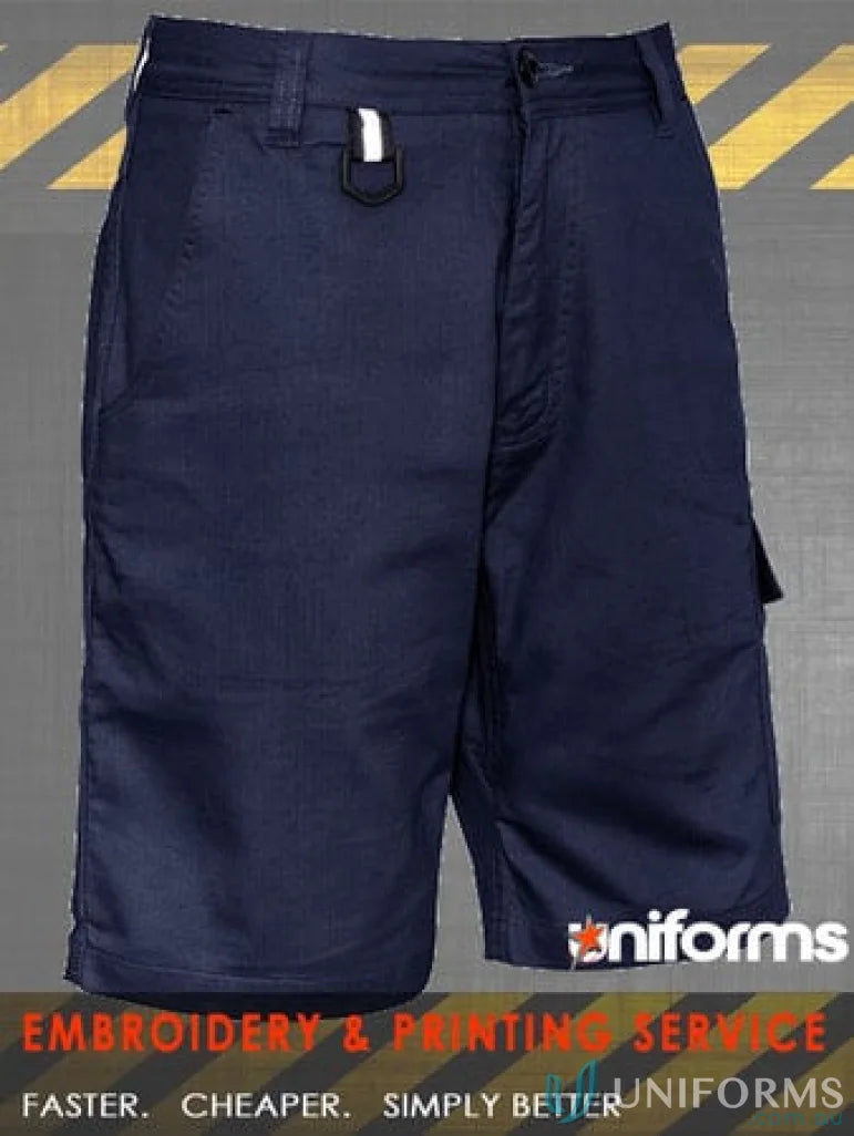Navy blue Syzmik women’s rugged cooling vented shorts perfect for work or casual wear