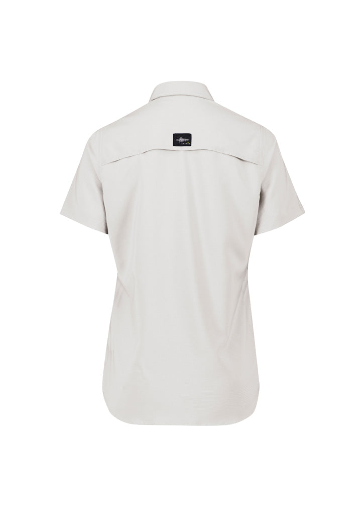Syzmik Outdoor Ladies SS shirt in crisp off-white with feminine fit