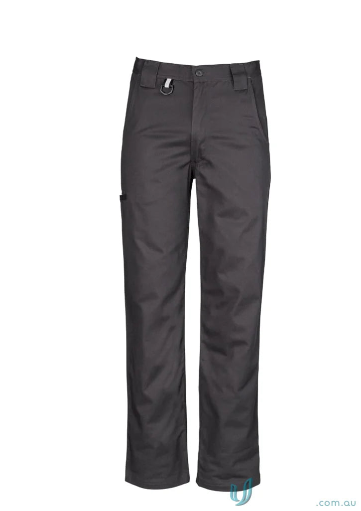 Gray Syzmik Mens Plain Utility Pants Zw002 with wide belt loops for work casuals