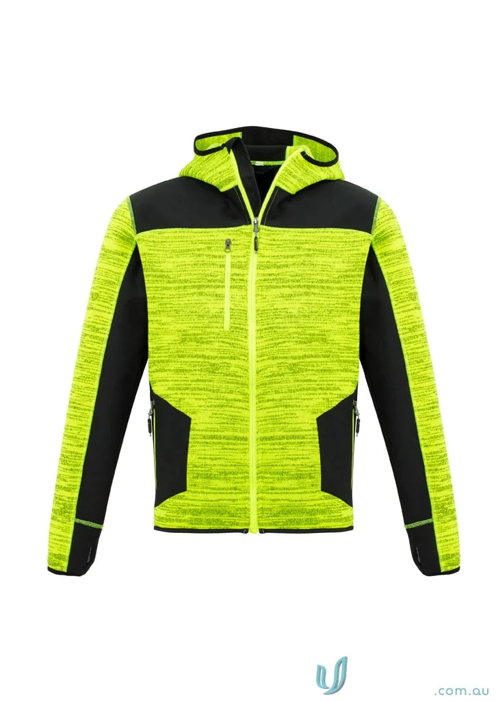 Yellow and black Syzmik Streetworx hoodie ZT360 reinforced knit hoodie for street style