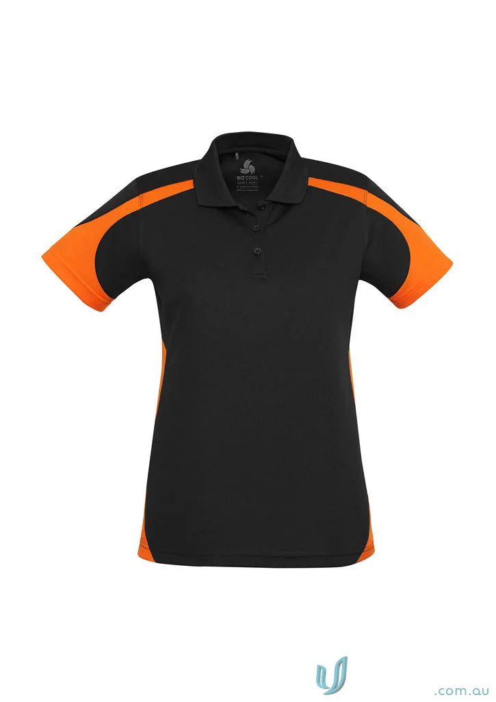 Black and orange Talon Polo from Biz Cool Collection Talon for a stylish look