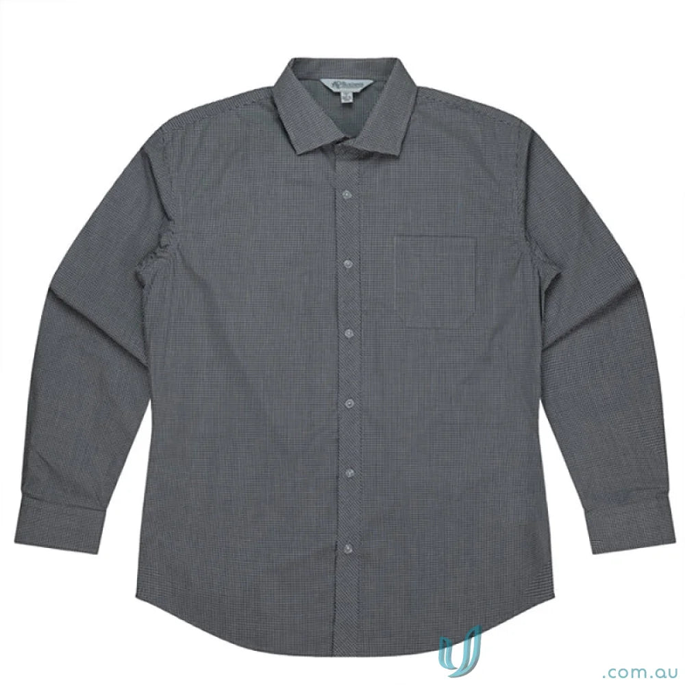 Gray long-sleeved shirt perfect for uniforms from Toorak L/S Shirt collection