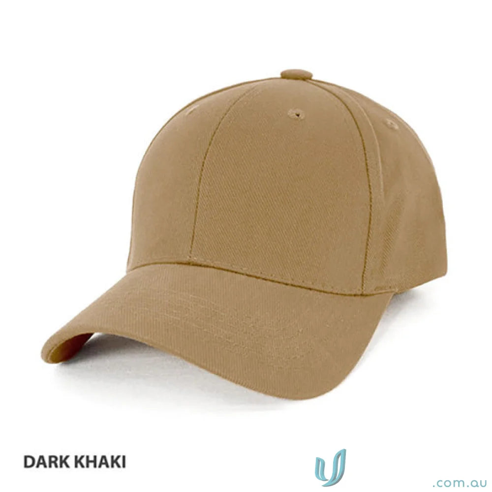 Dark khaki baseball cap from Traditional Cap perfect for work uniforms or casual uniforms