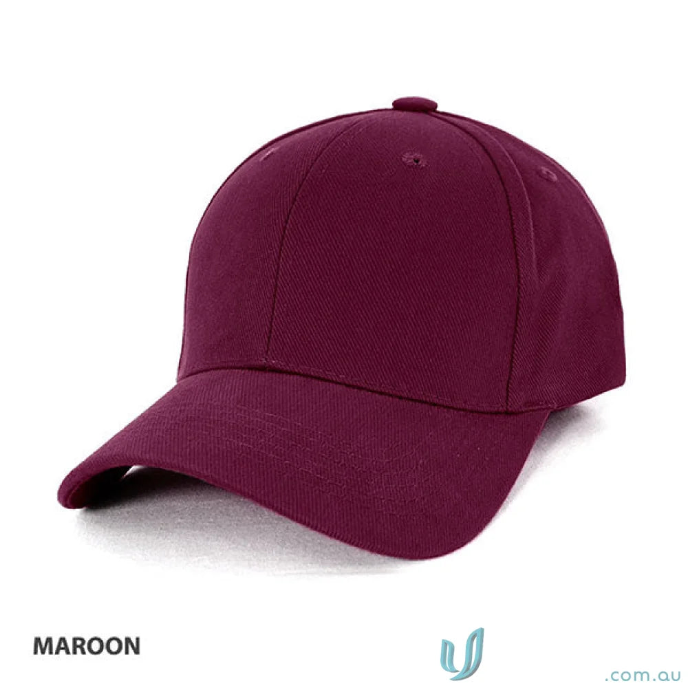 Maroon baseball cap perfect for your uniforms or workwear, part of the Traditional Cap collection