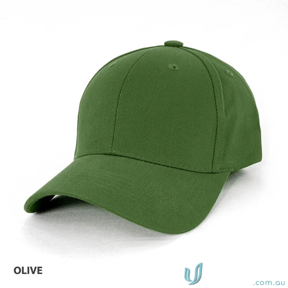 Olive green baseball cap from Traditional Cap, perfect for workwear and uniforms