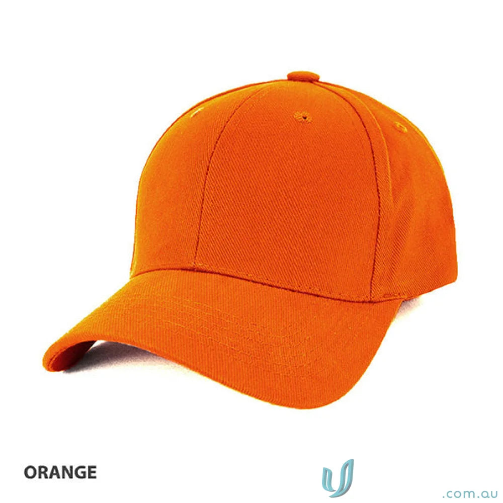 Orange baseball cap perfect for work uniforms and casual uniforms