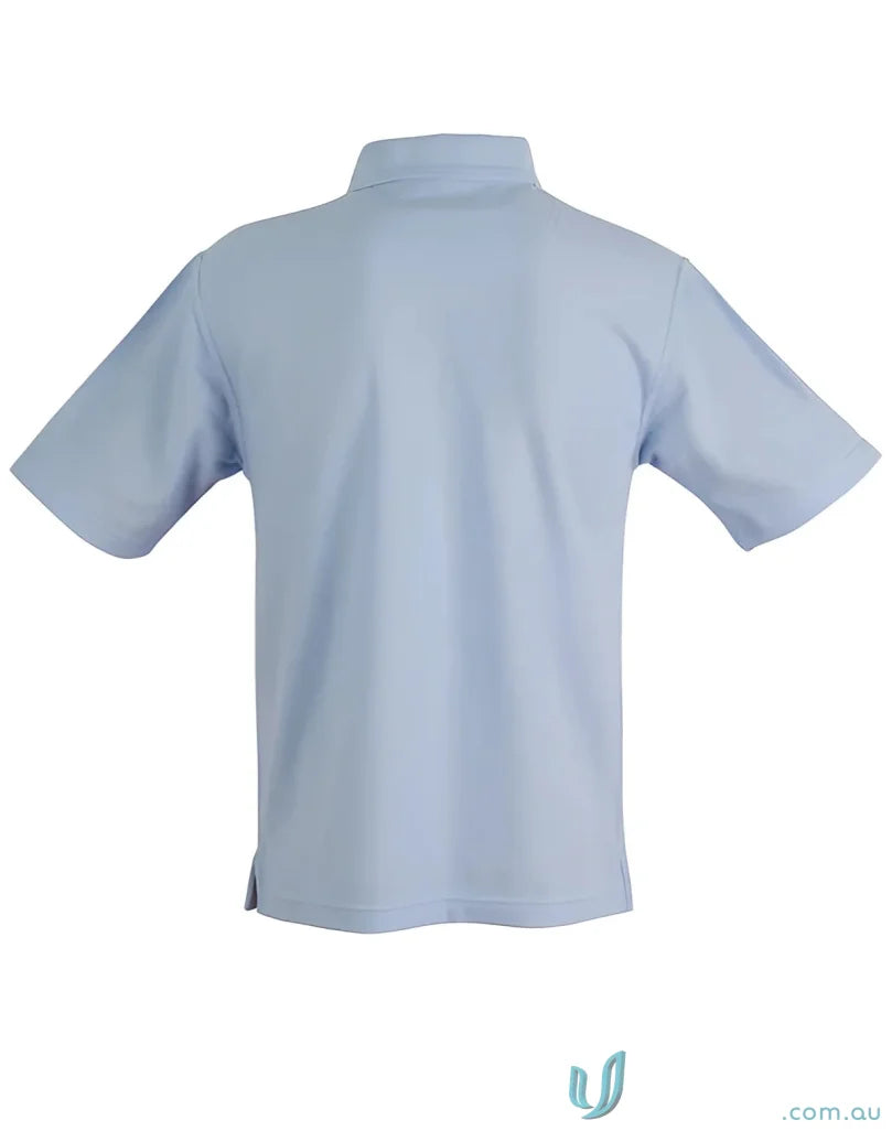 Light blue ps11 traditional polo shirt in poly cotton pique for unmatched comfort