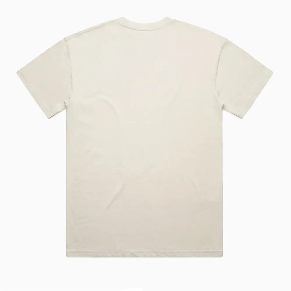 Cream-colored truck oversize tee with short sleeves and subtle texture perfect for workwear and work uniforms